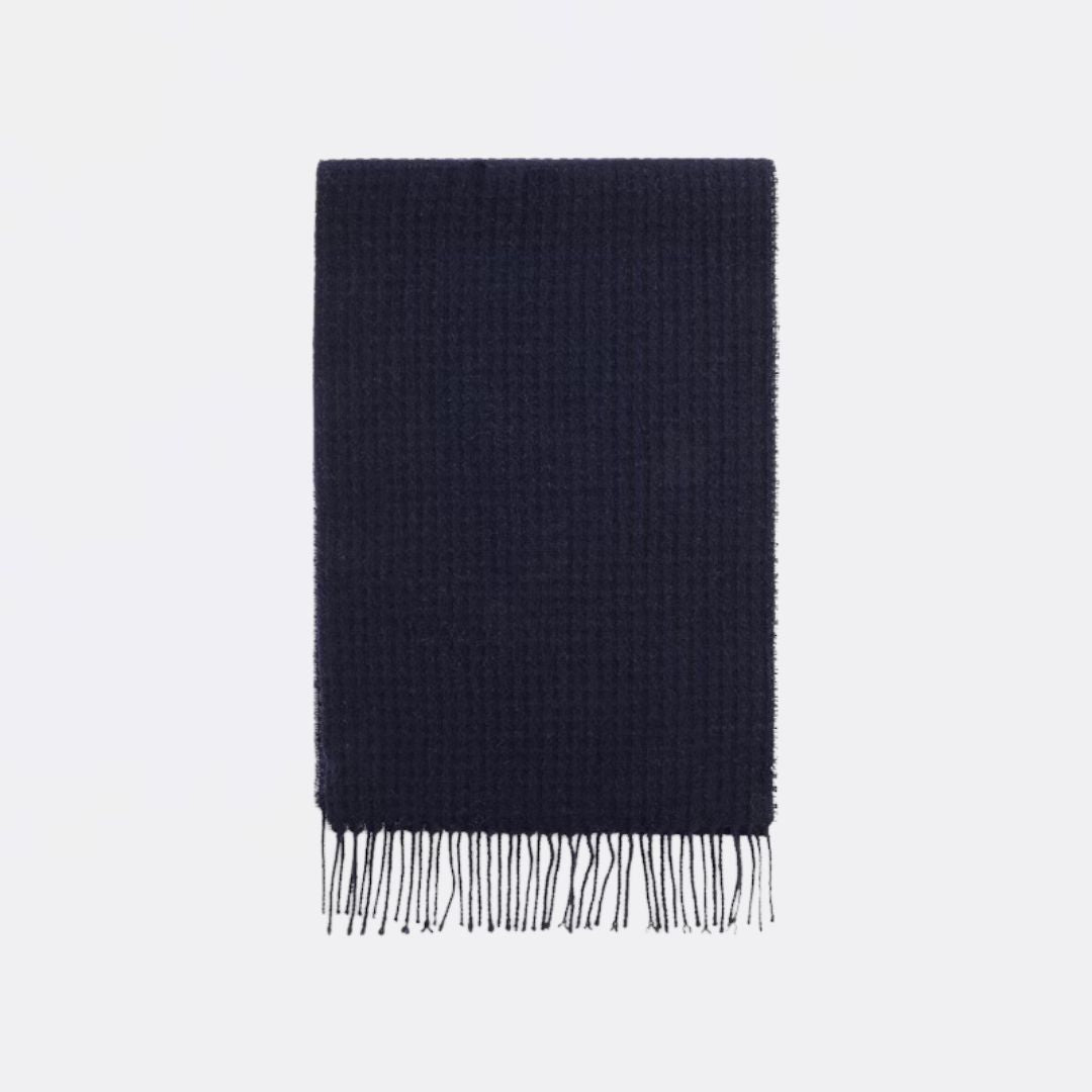 NN07 Wool Scarf Two Navy 9013
