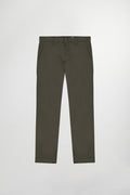 NN07 Theo Regular Fit Army Green Chino 1420