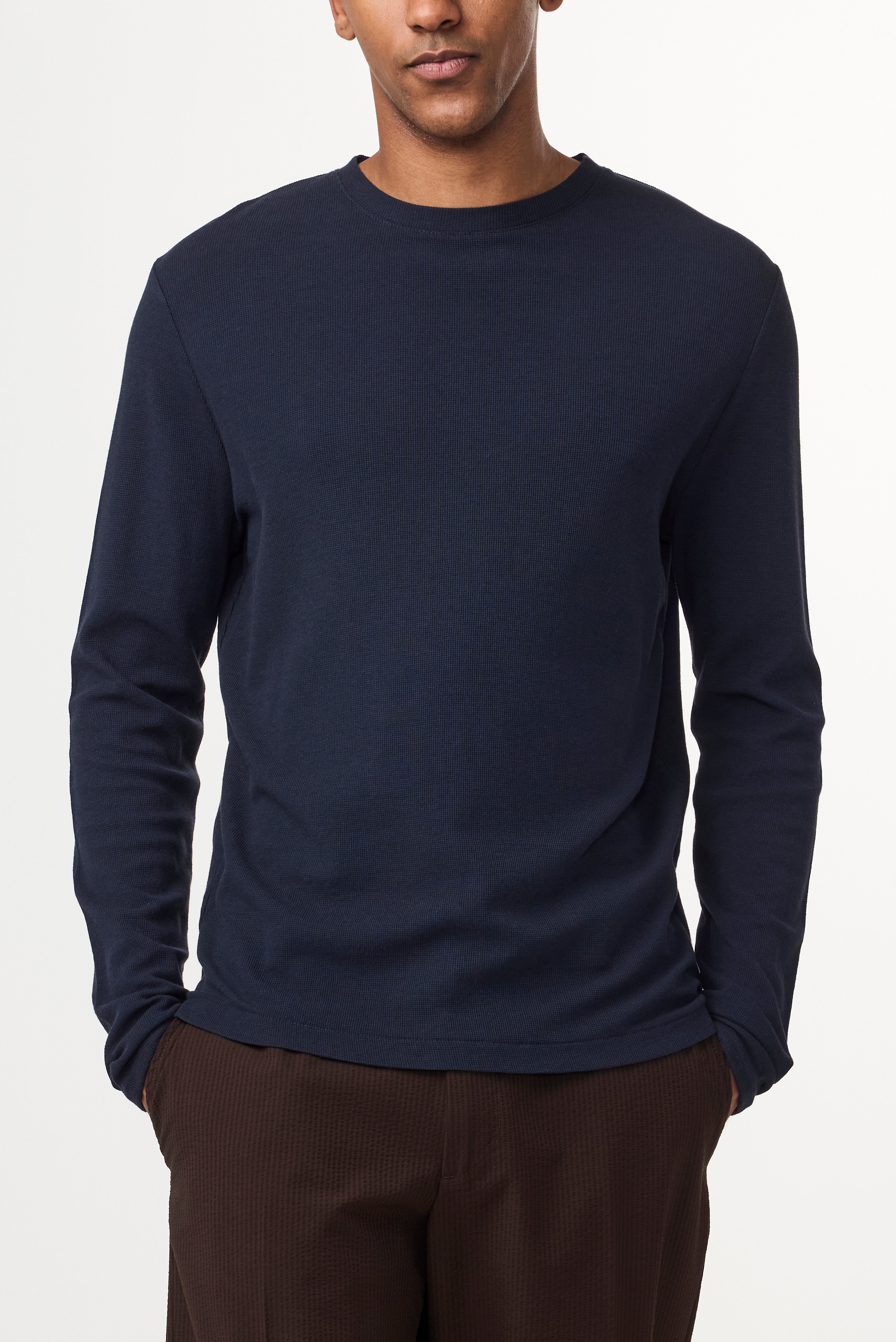 NN07 Clive Waffle Knit Long Sleeve 3323
