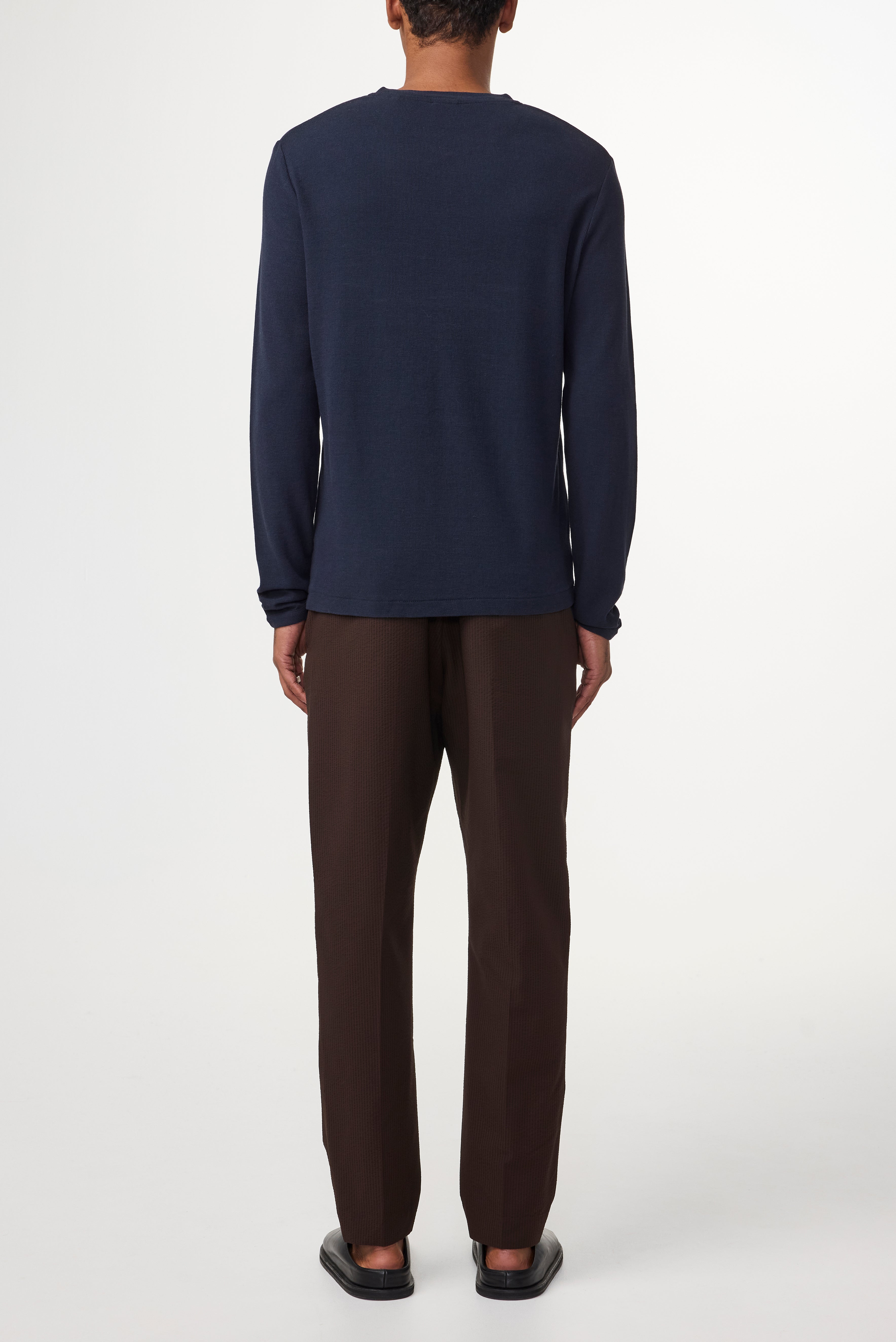NN07 Clive Waffle Knit Long Sleeve 3323