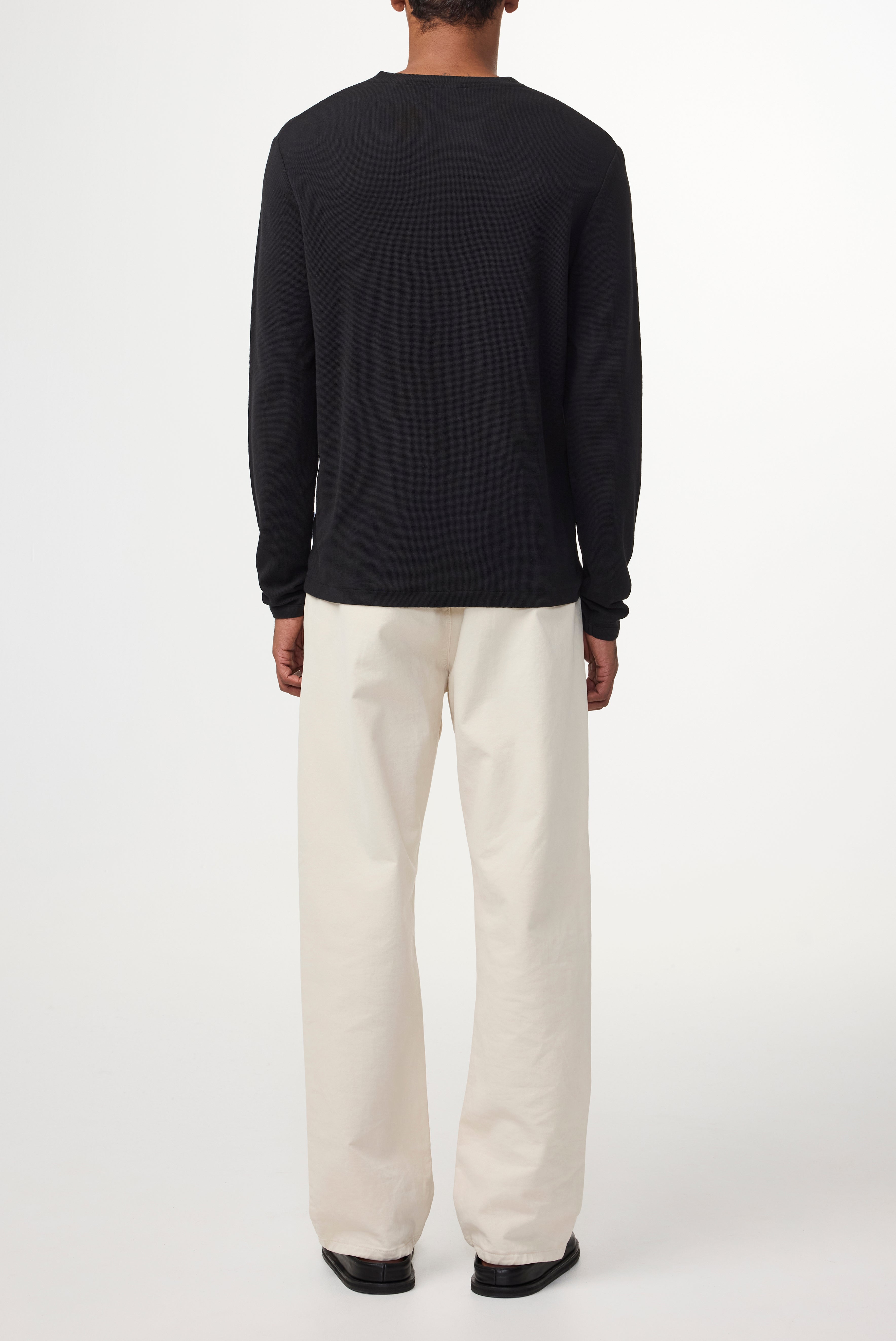 NN07 Clive Waffle Knit Long Sleeve 3323