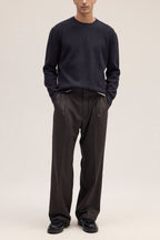 NN.07 Clive Waffle Knit Long Sleeve 3323 - Black