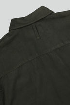 NN07 Arne Dark Army Green Button Down Fine Cord Shirt 5082