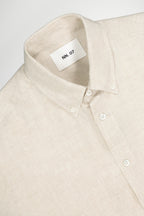 NN.07 Arne Button Down Linen Shirt 5706 - Oat