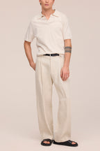 NN.07 Ryan Knitted Linen Polo - Oat