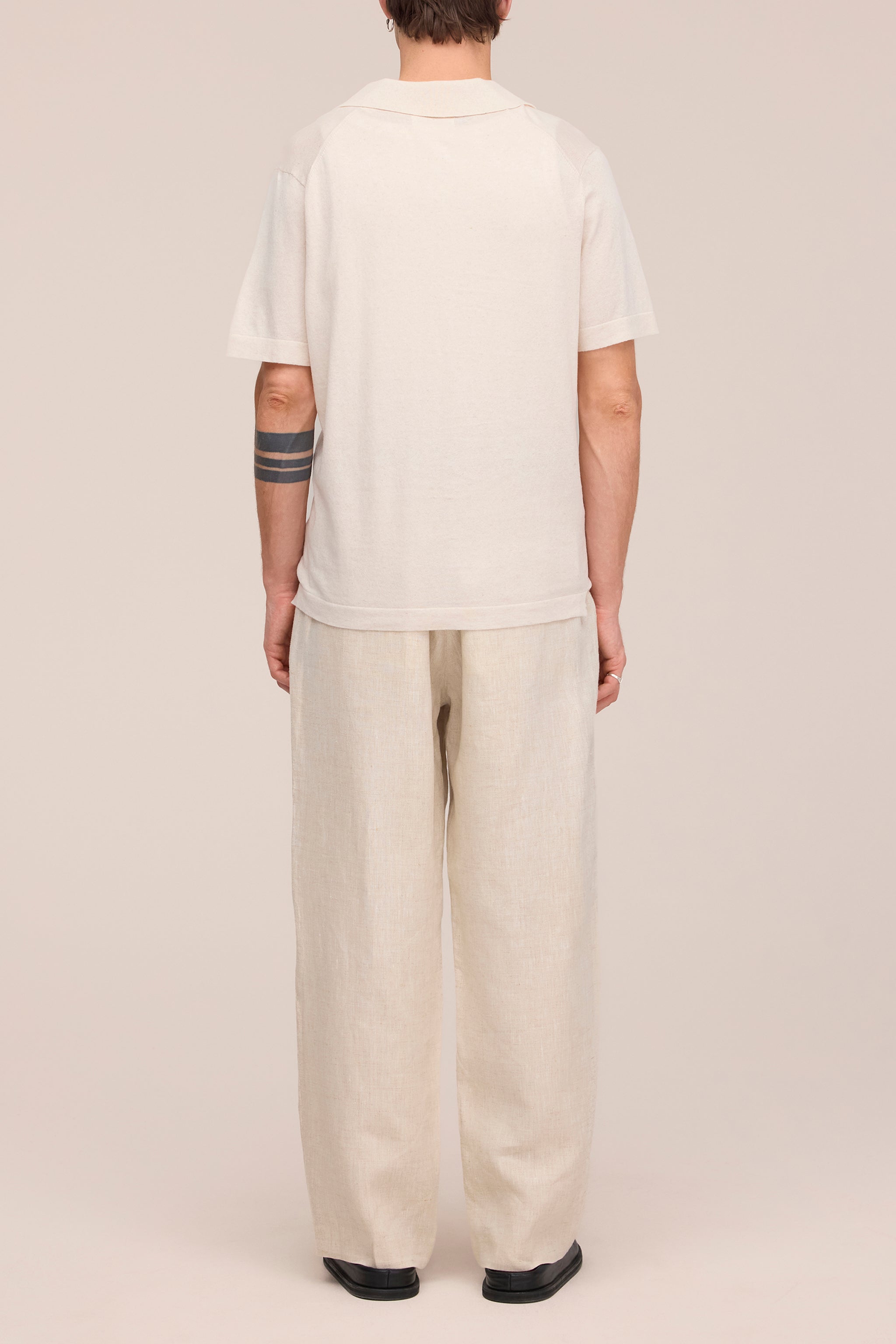 NN.07 Ryan Knitted Linen Polo - Oat