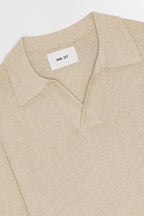 NN.07 Ryan Knitted Linen Polo - Oat