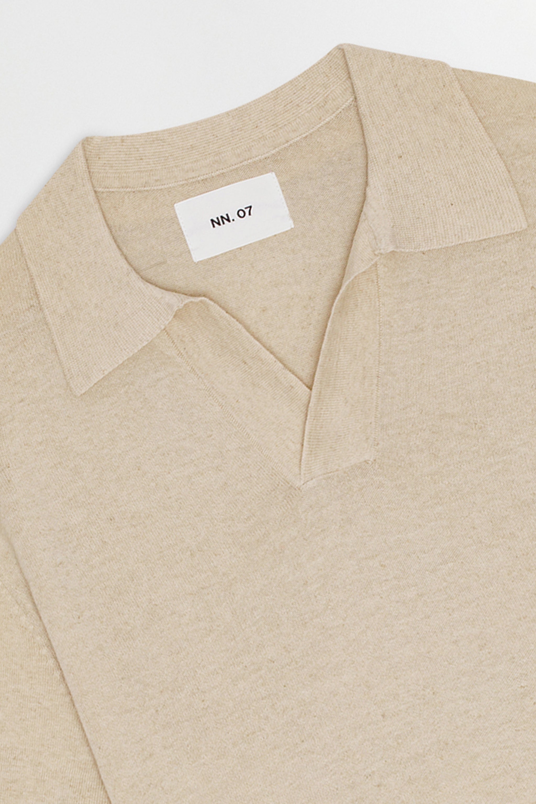 NN.07 Ryan Knitted Linen Polo - Oat