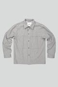 NN07 Isak Grey Melange Wool Blend Overshirt 1630