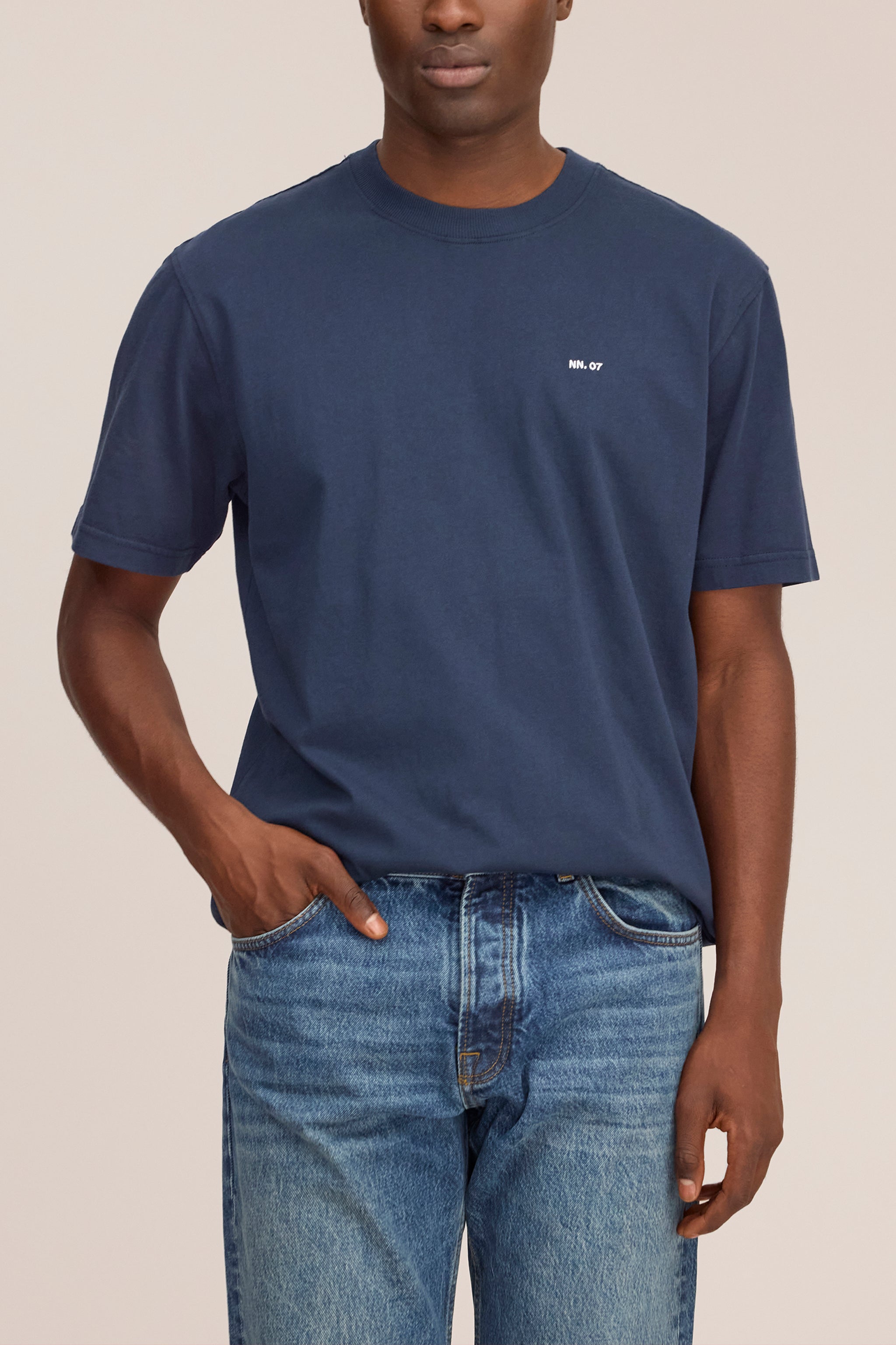 NN07 Adam Embroided Logo Pima Cotton T-Shirt 3209