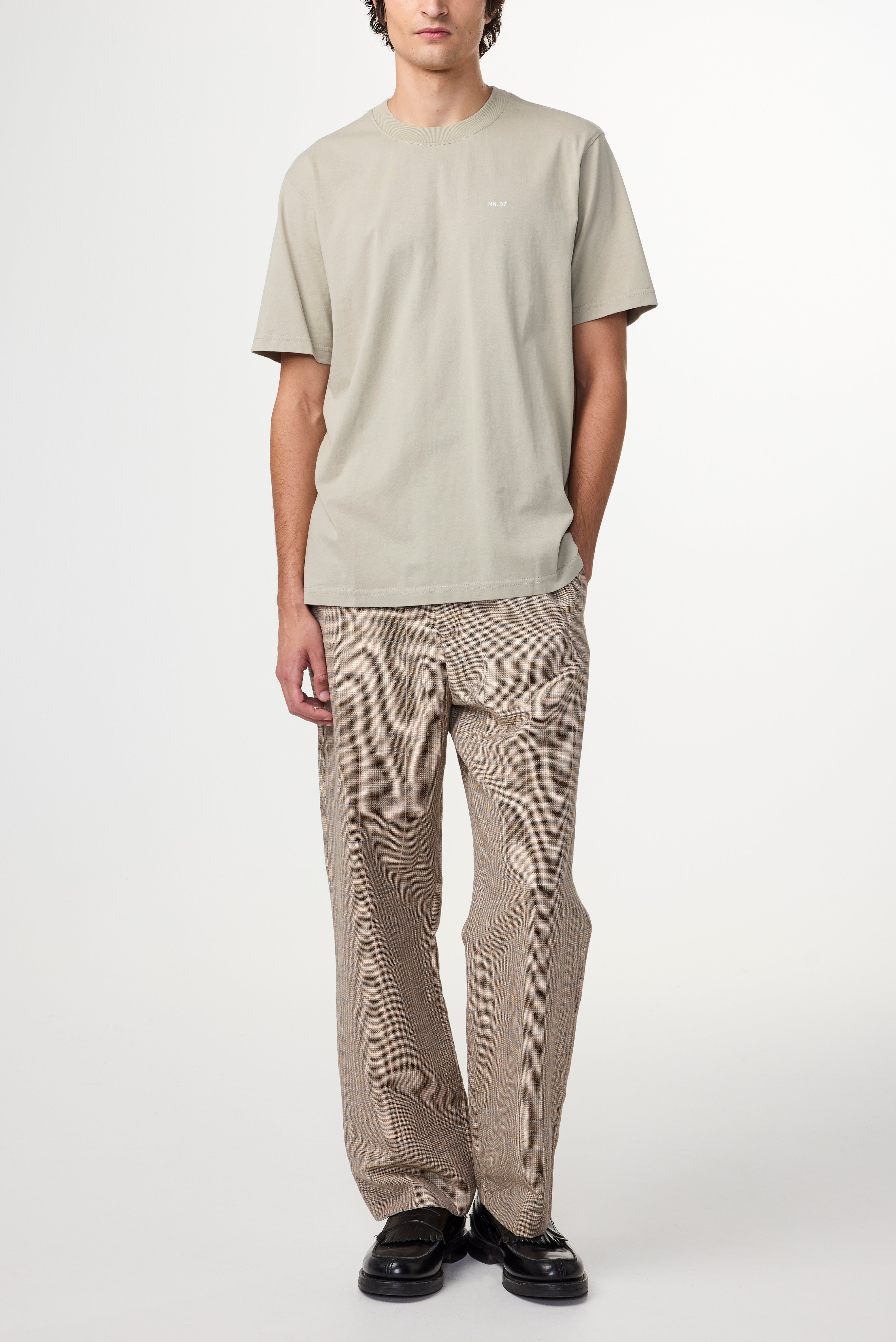 NN07 Adam Embroided Logo Pima Cotton T-Shirt 3209