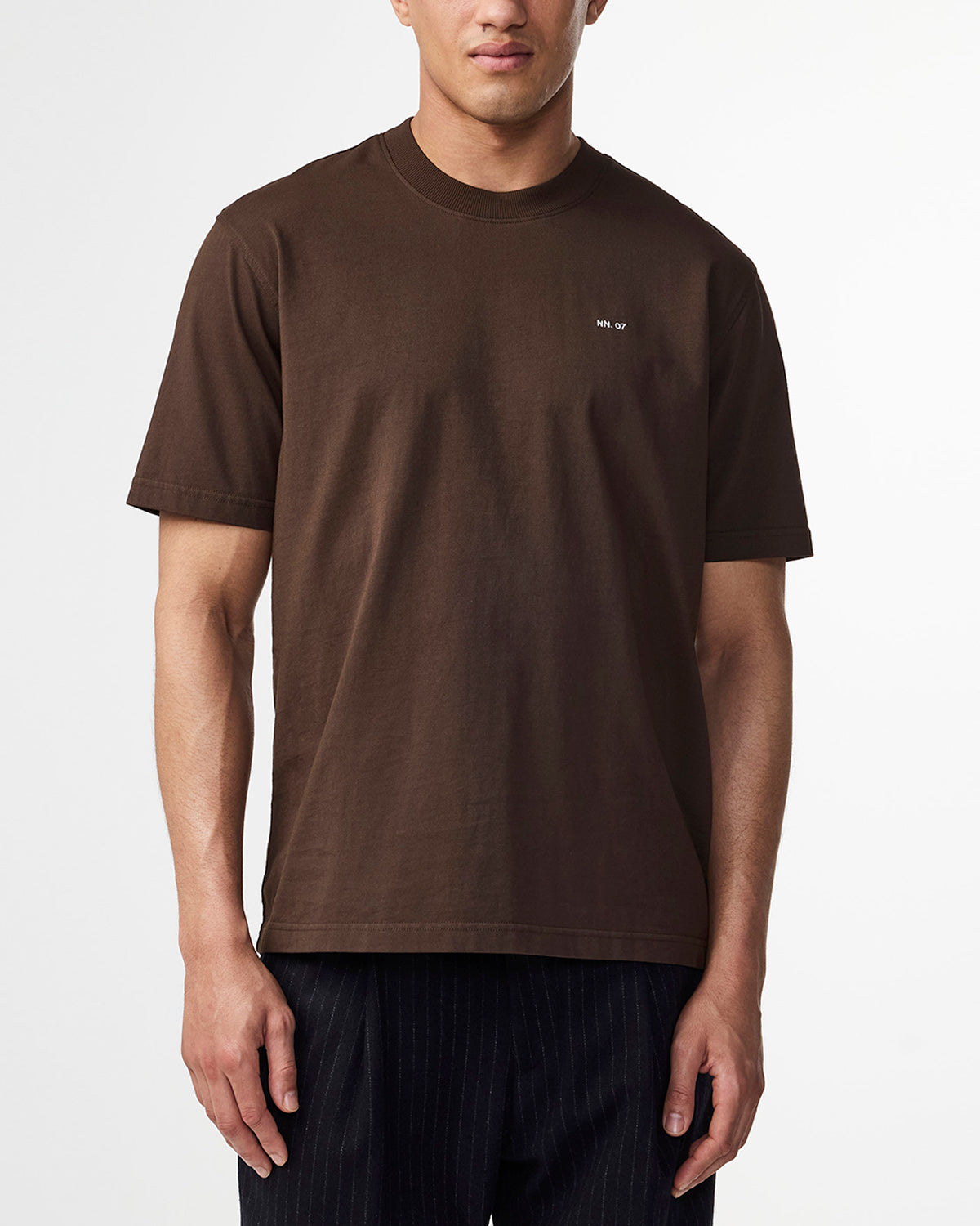NN07 Adam Embroided Logo Pima Cotton T-Shirt 3209