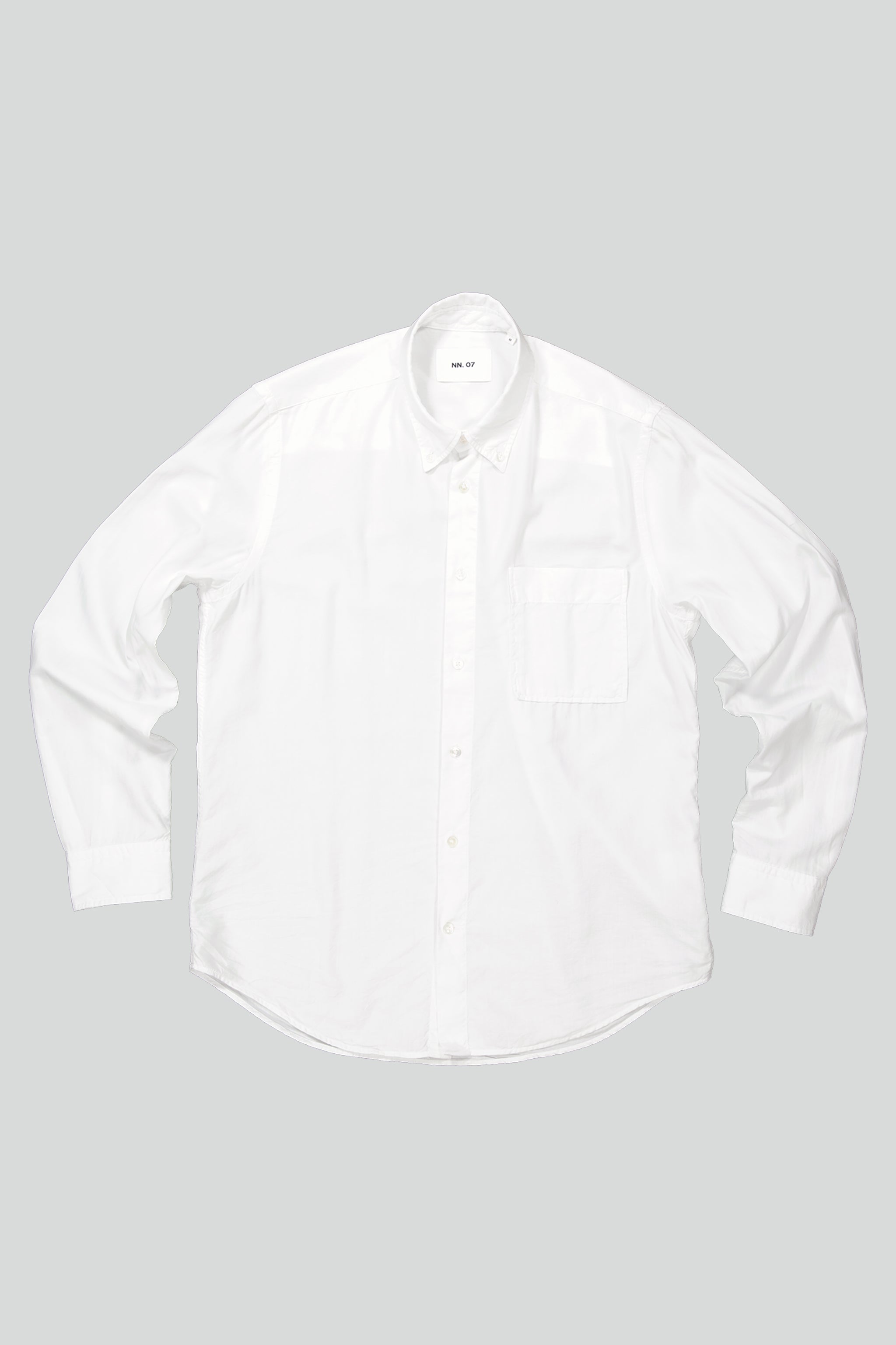NN07 Arne White Button Down Twill Shirt 5655