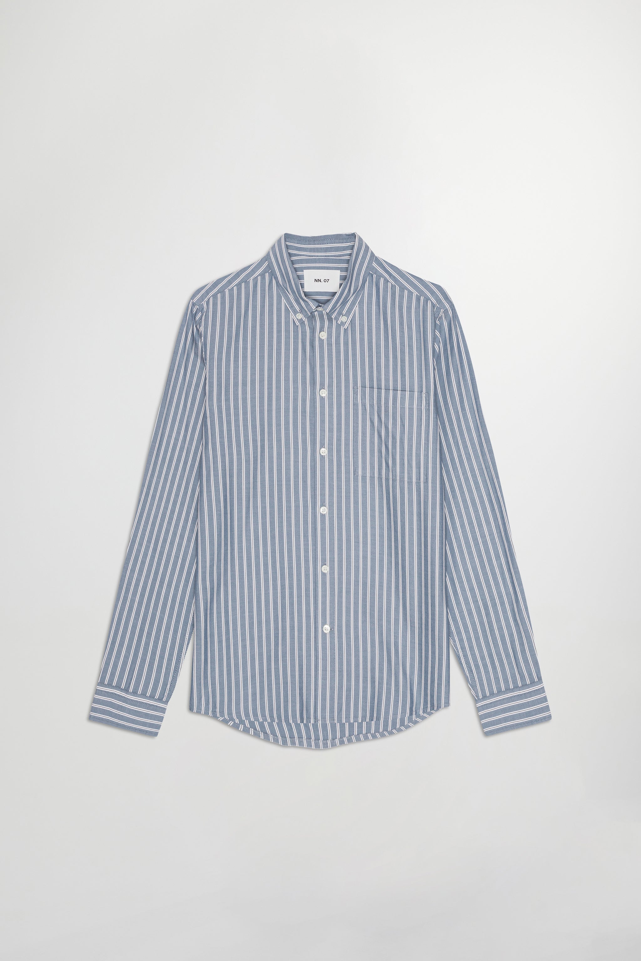 NN07 Arne Stripe Button Down Twill Shirt 5655