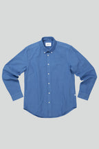 NN07 Arne Button Down Oxford Shirt Gray Blue 5725