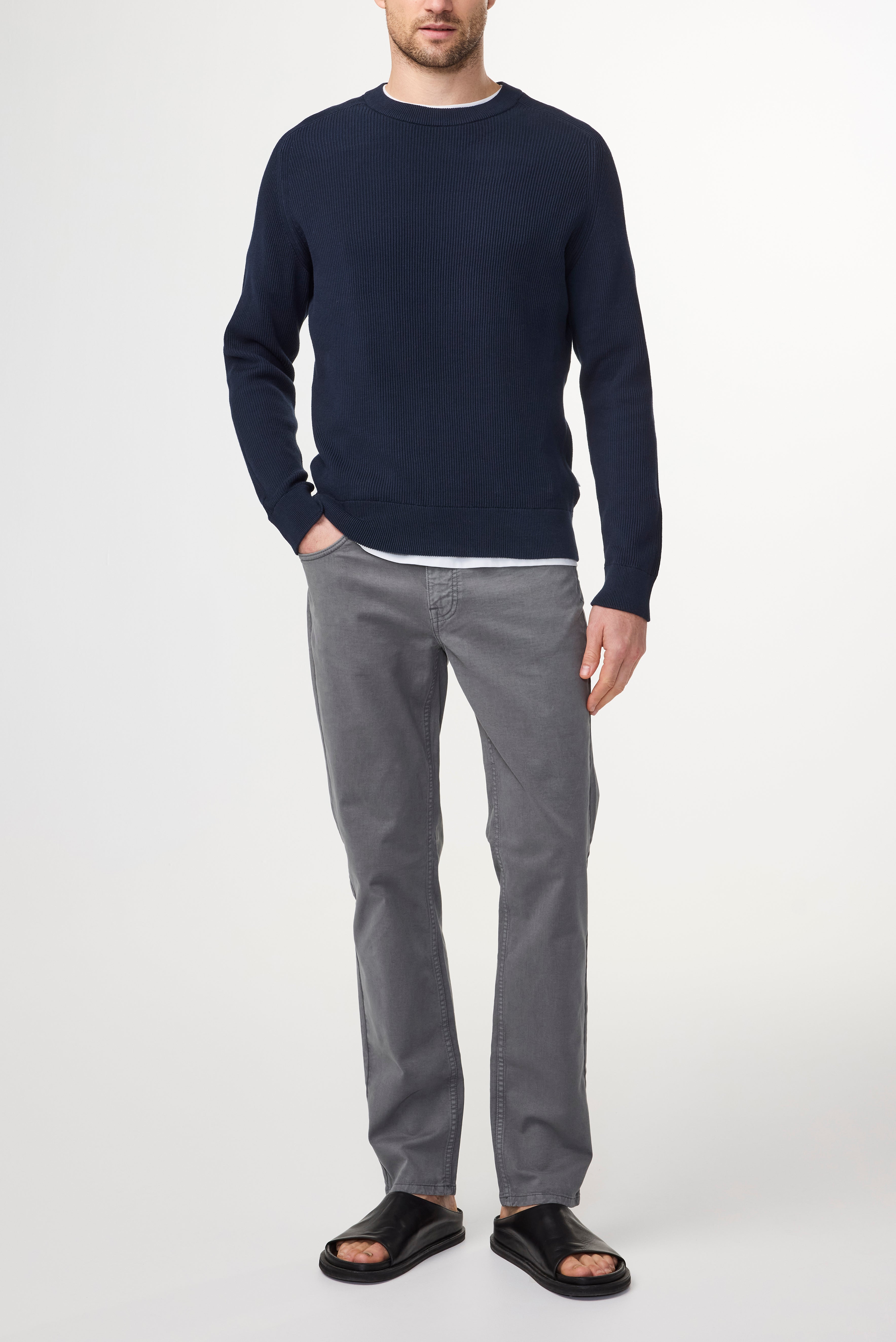 NN07 Kevin Ribbed Sweater 6600