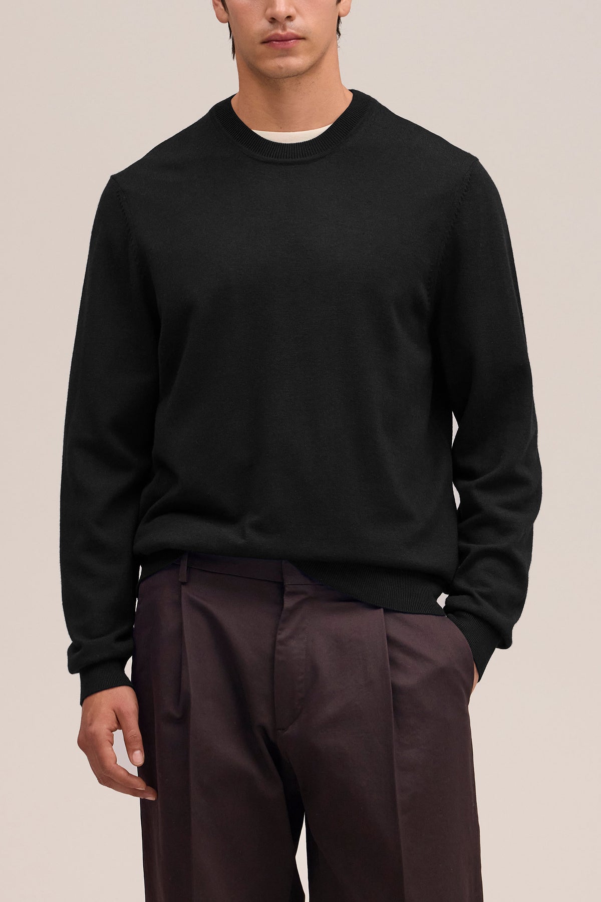 NN.07 Ted Lightweight Wool Sweater 6605 - Black