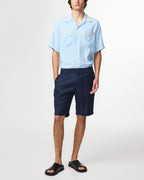 NN07 Billie Drawstring Navy Linen Shorts 1454