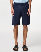NN07 Billie Drawstring Navy Linen Shorts 1454