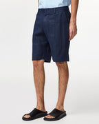 NN07 Billie Drawstring Navy Linen Shorts 1454