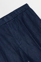 NN07 Billie Drawstring Navy Linen Shorts 1454