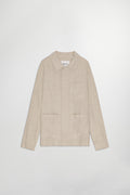 NN07 Olav Linen Oat Overshirt 1454