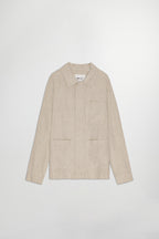 NN07 Olav Linen Oat Overshirt 1454