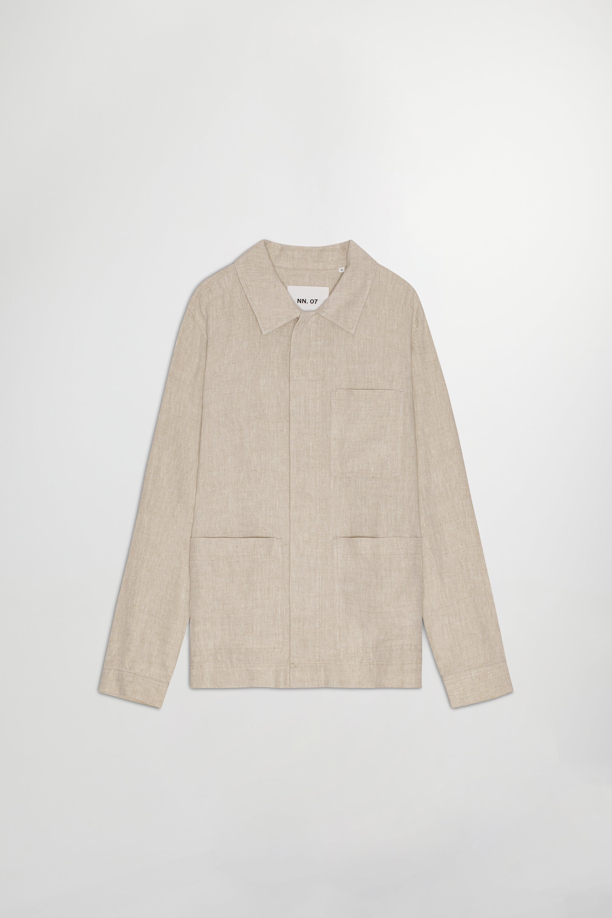 NN07 Olav Linen Oat Overshirt 1454