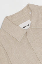 NN07 Olav Linen Oat Overshirt 1454