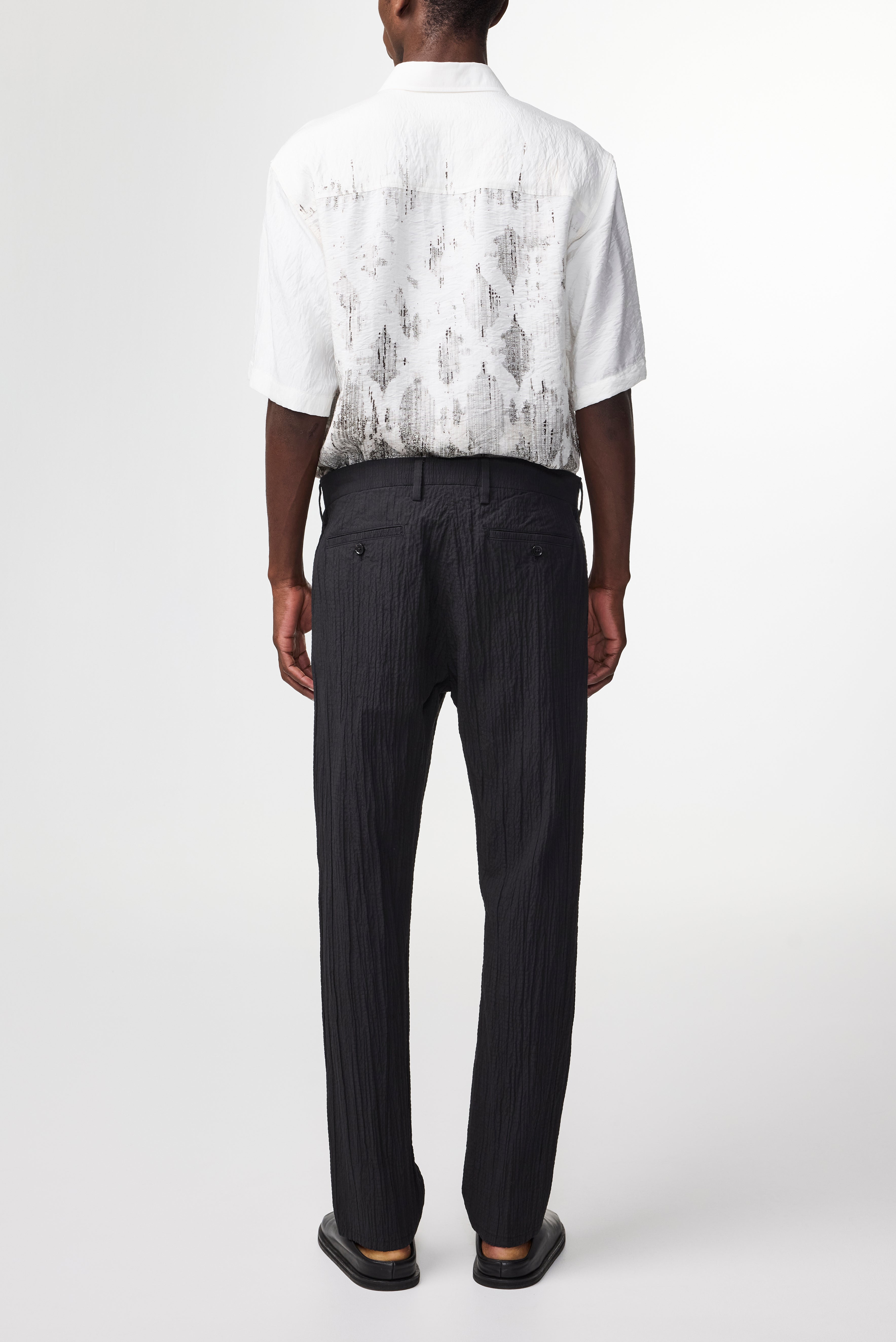 Bill Pleated Seersucker Trouser 5721