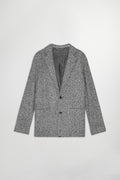 NN.07 Timo Relaxed Herringbone Dobby Blazer 1087 - Black Multi