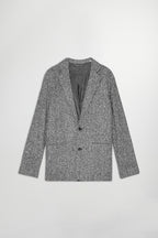 NN.07 Timo Relaxed Herringbone Dobby Blazer 1087 - Black Multi