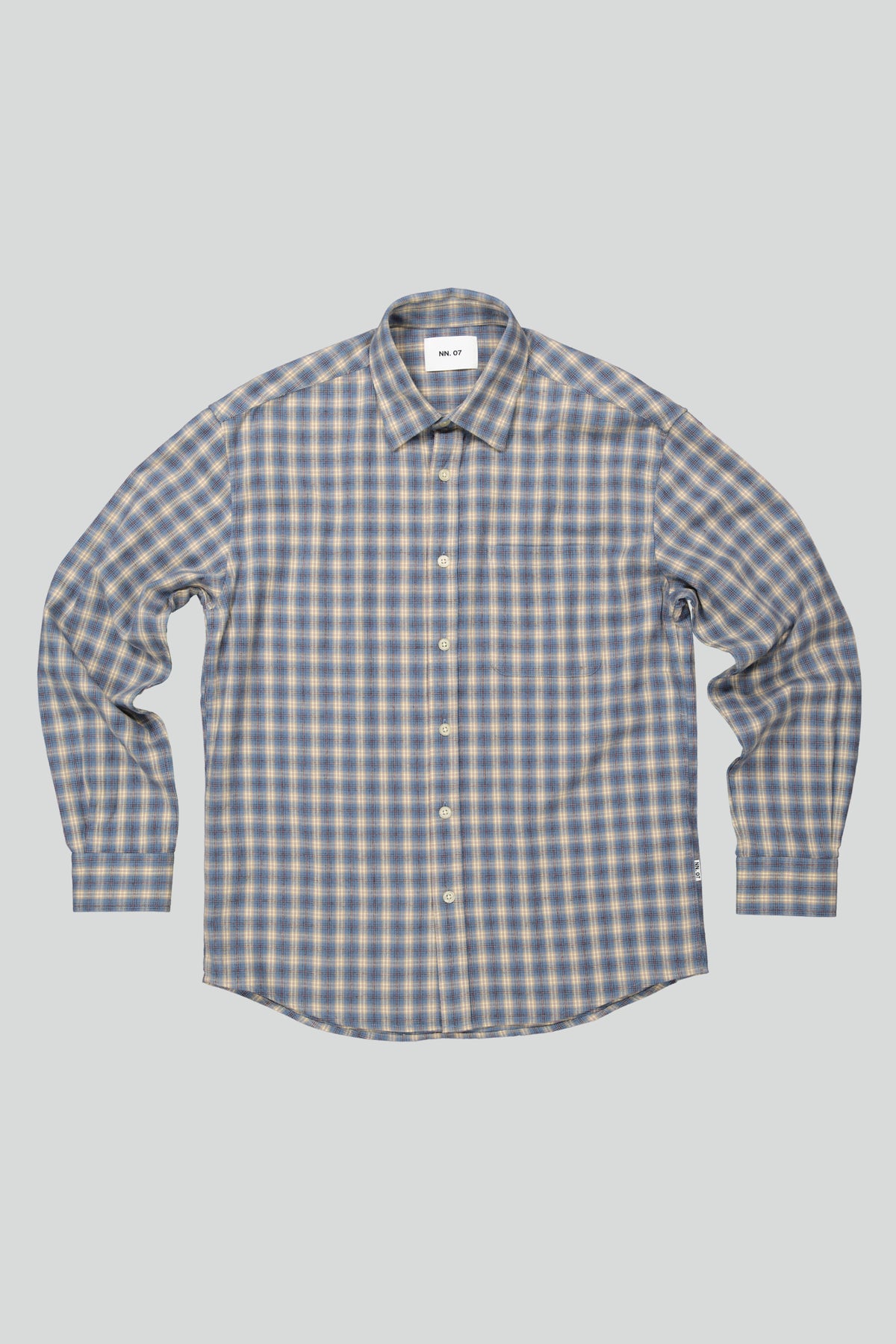 NN.07 Deon Flannel Shirt 5465 - Blue Check