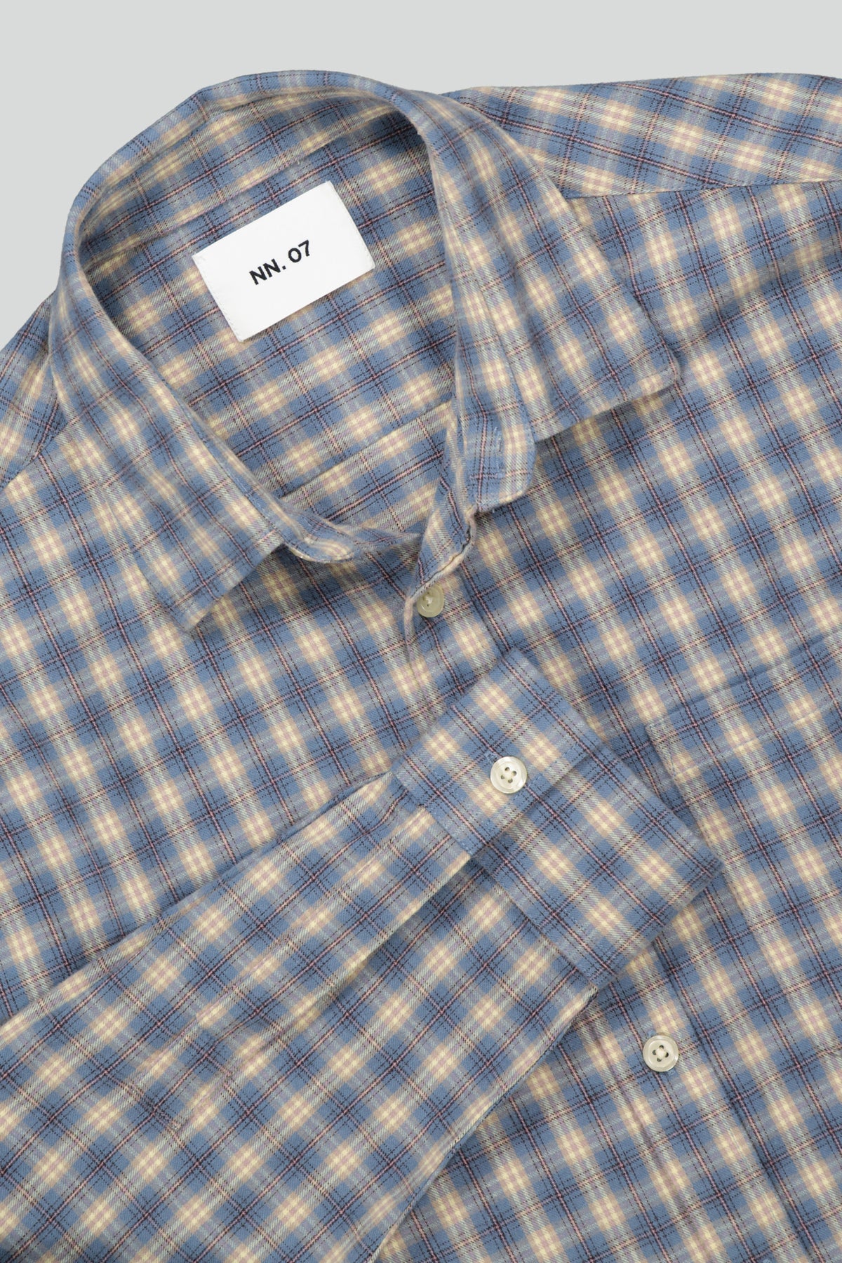 NN.07 Deon Flannel Shirt 5465 - Blue Check