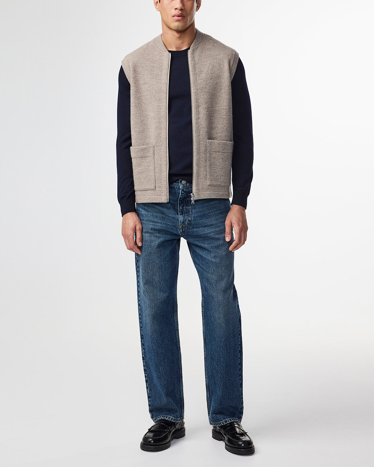 NN07 Boiled Wool Vest 6398