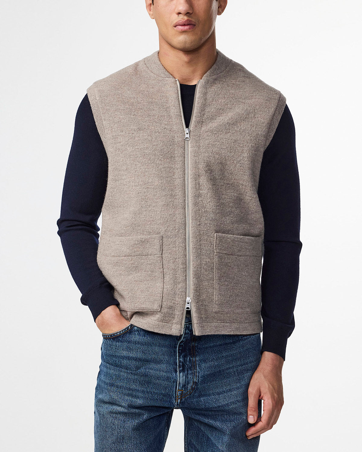 NN07 Boiled Wool Vest 6398