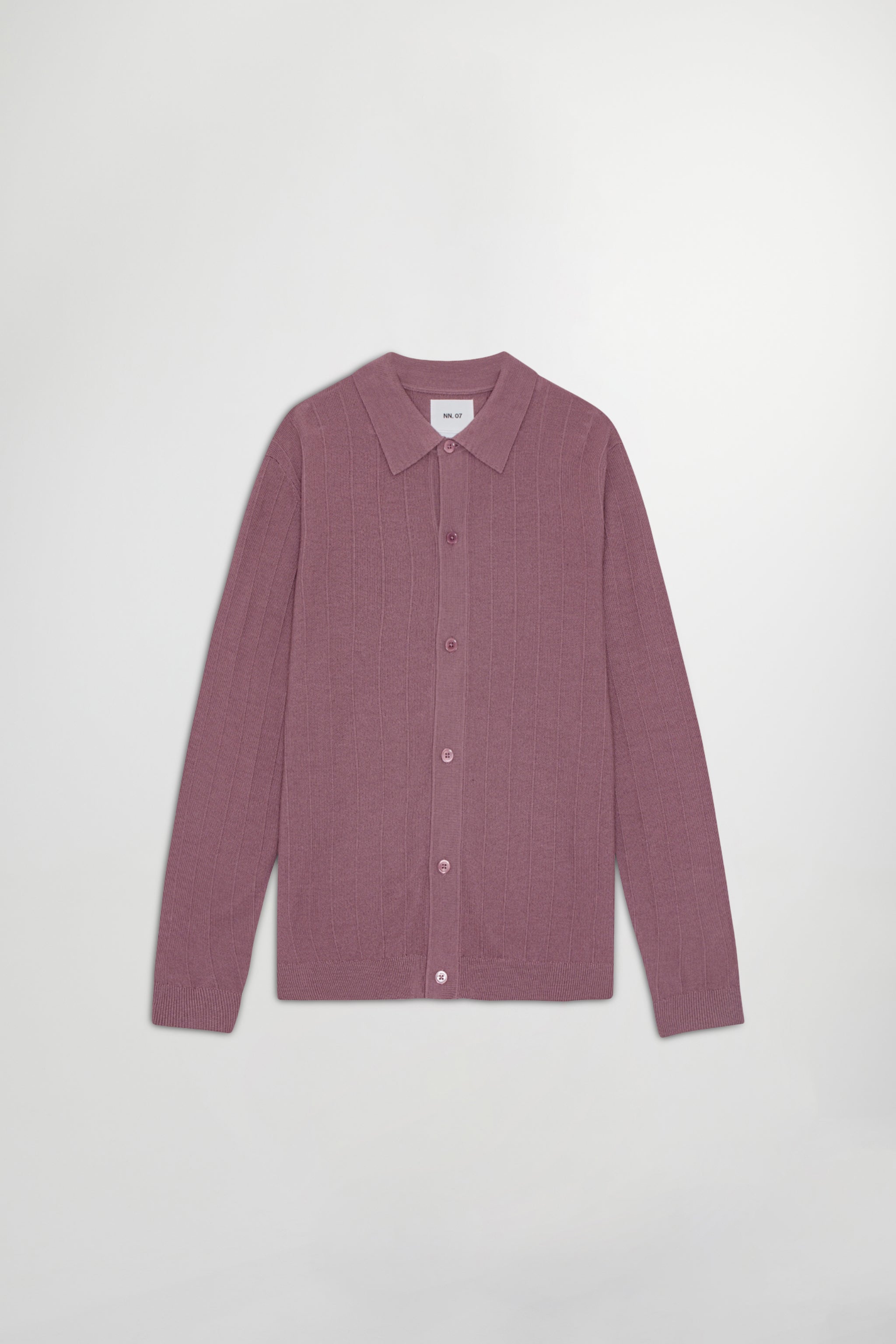 NN07 Thor Wool Blend Cardigan Grape Shake 6584