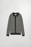 NN07 Thor Pattern Wool Blend Cardigan 6584