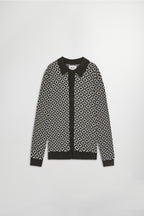 NN07 Thor Pattern Wool Blend Cardigan 6584