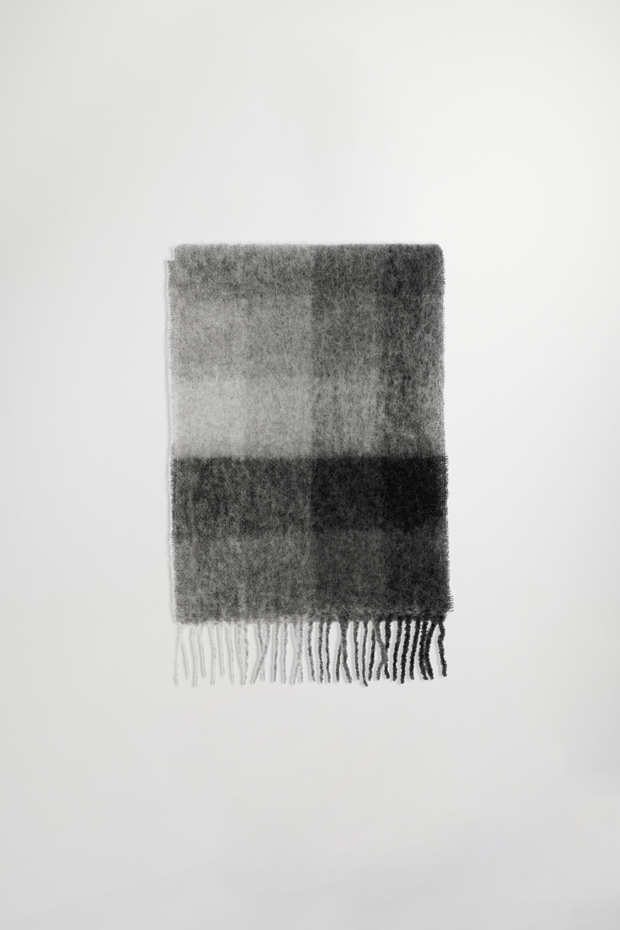 NN07 Checked Wool Blend Scarf Two 9016