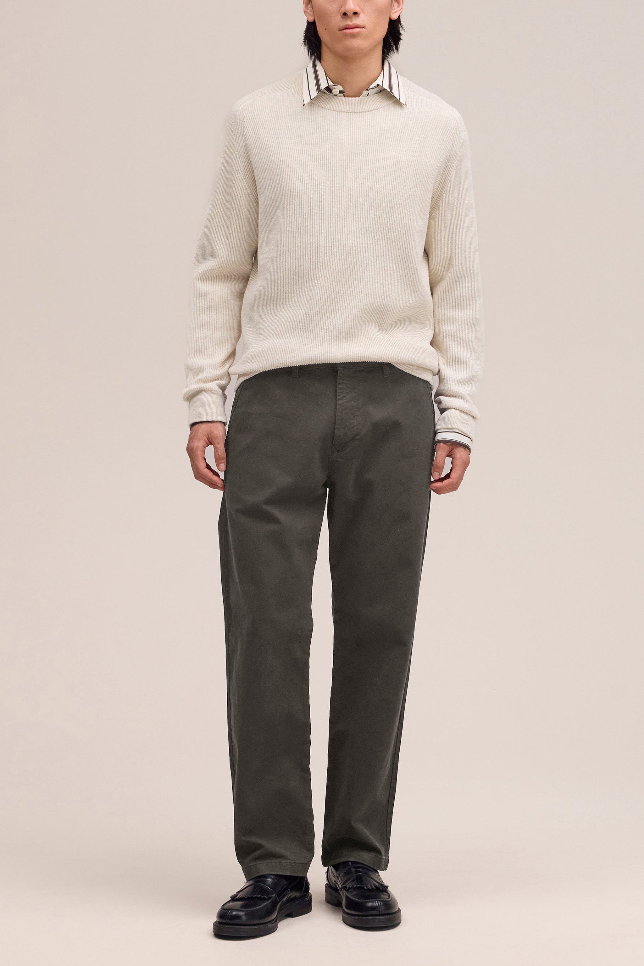NN.07 Aden Straight Leg Chino Trouser 1923 - Dark Army