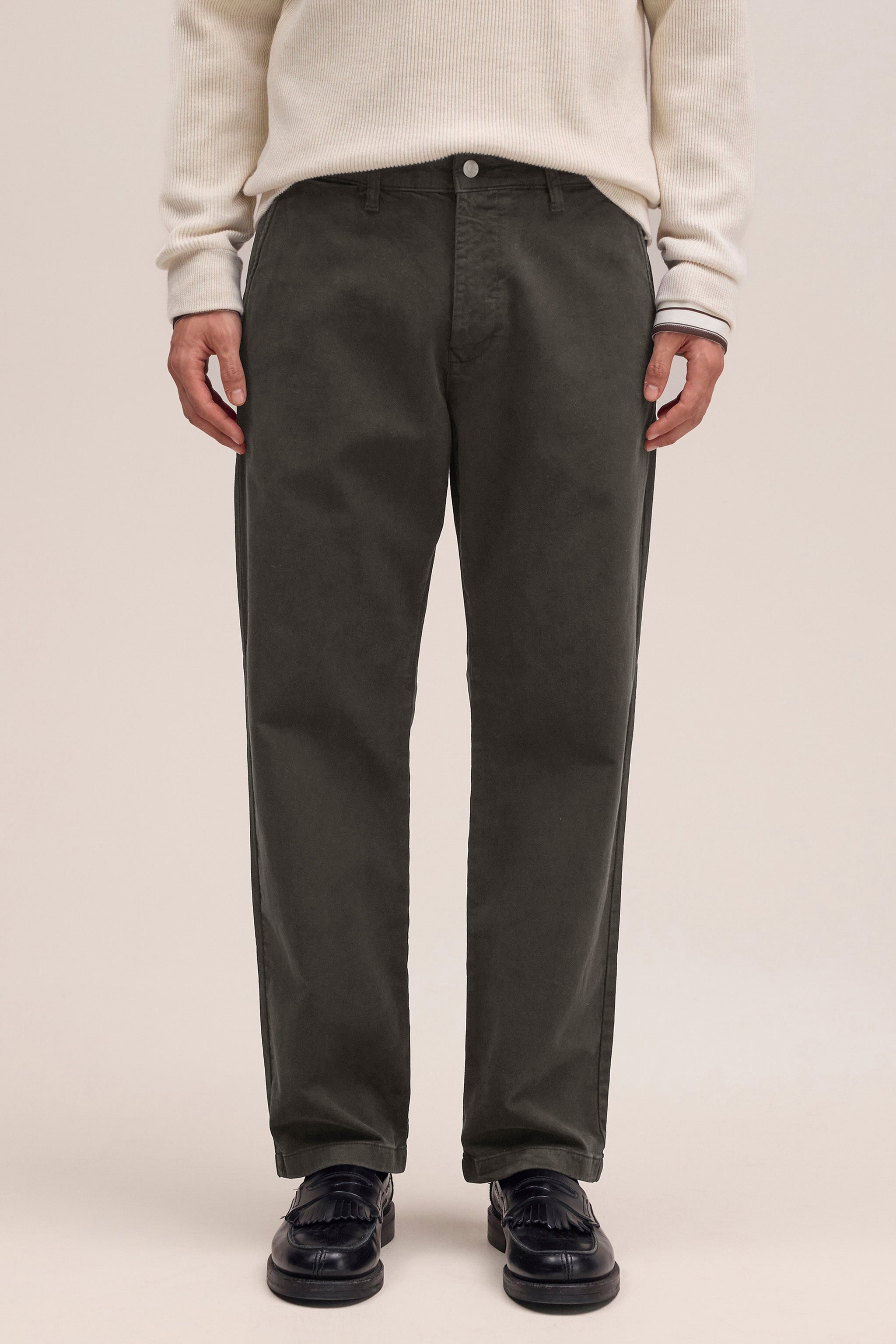 NN.07 Aden Straight Leg Chino Trouser 1923 - Dark Army