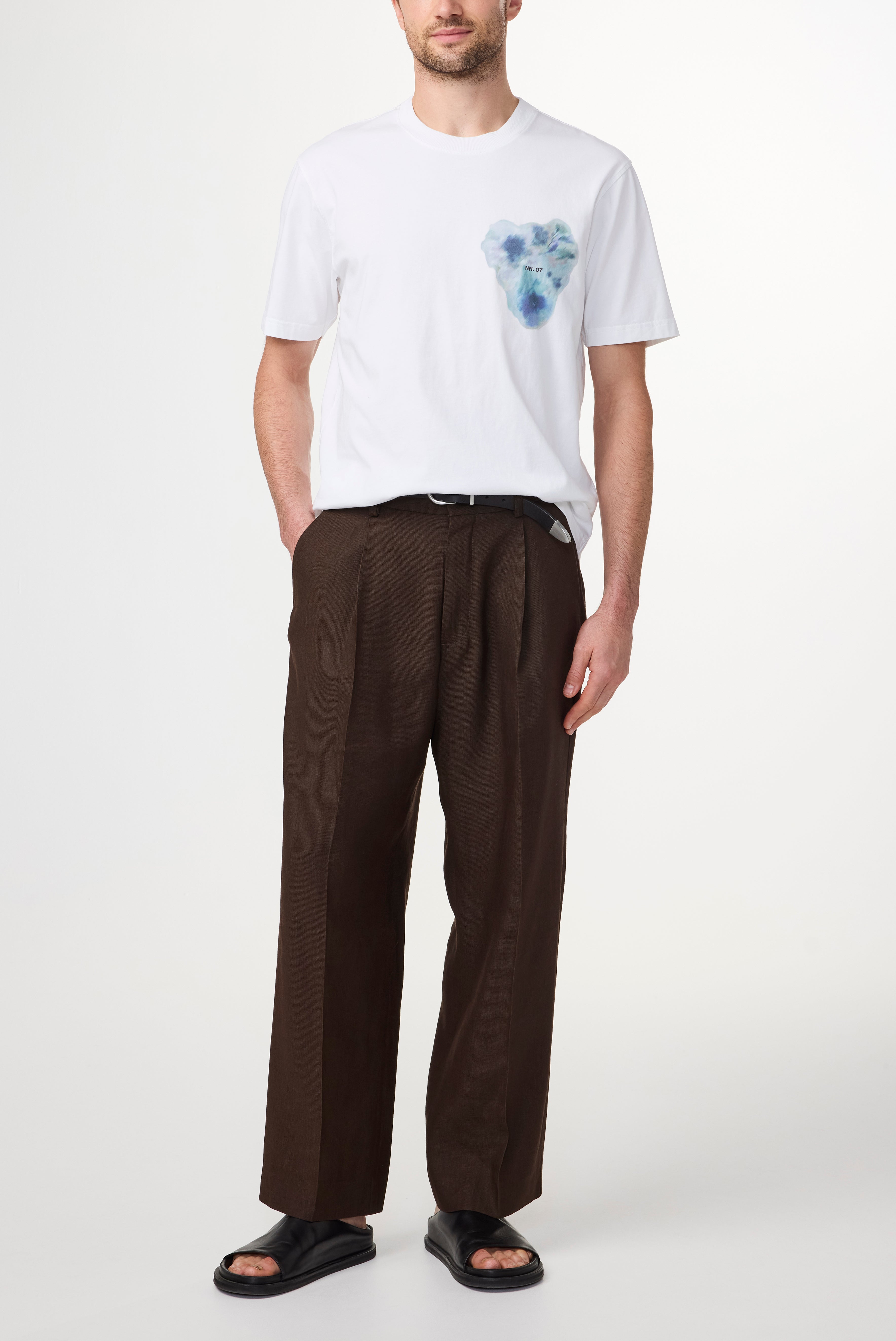NN07 Adam Print Tee 3209