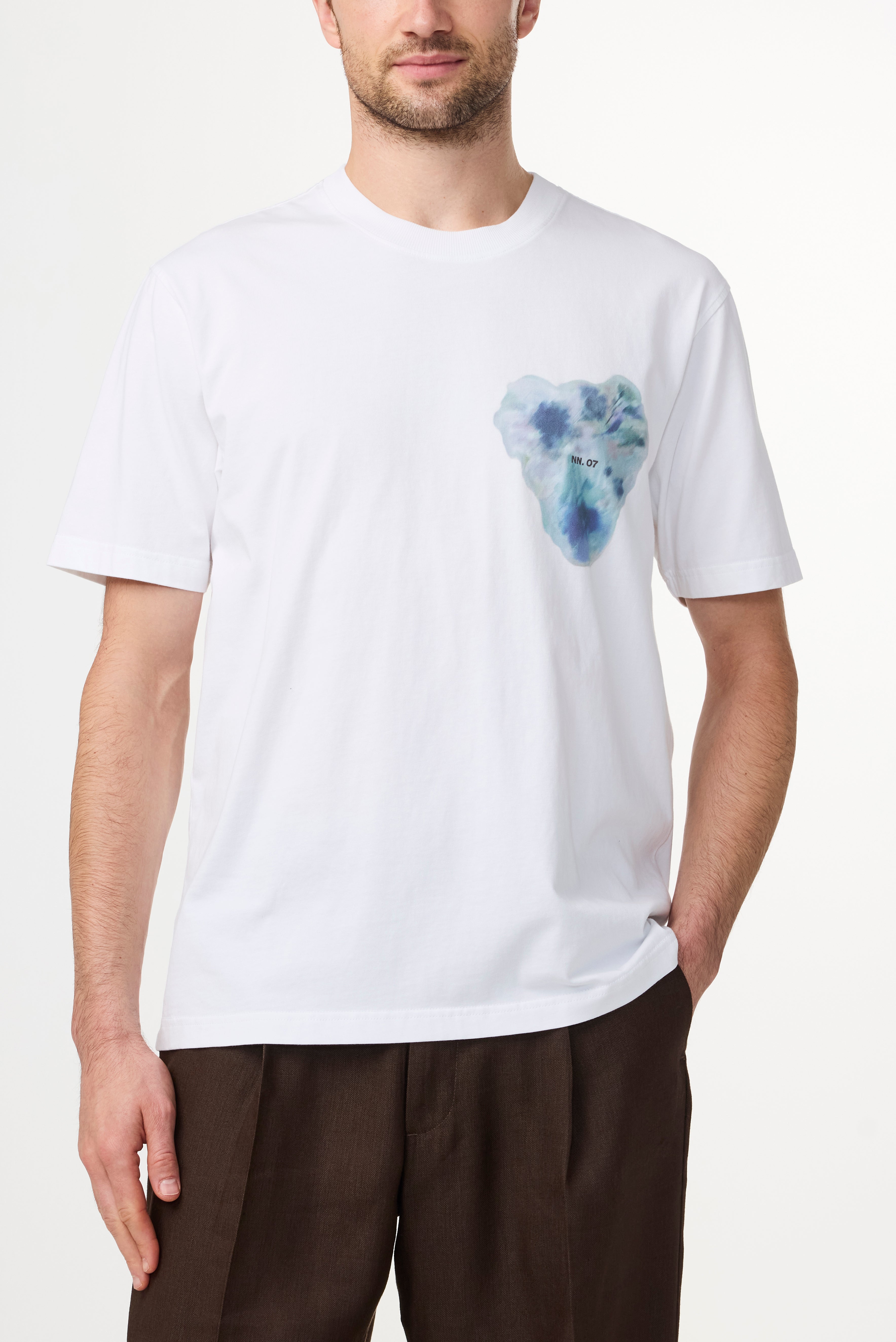 NN07 Adam Print Tee 3209