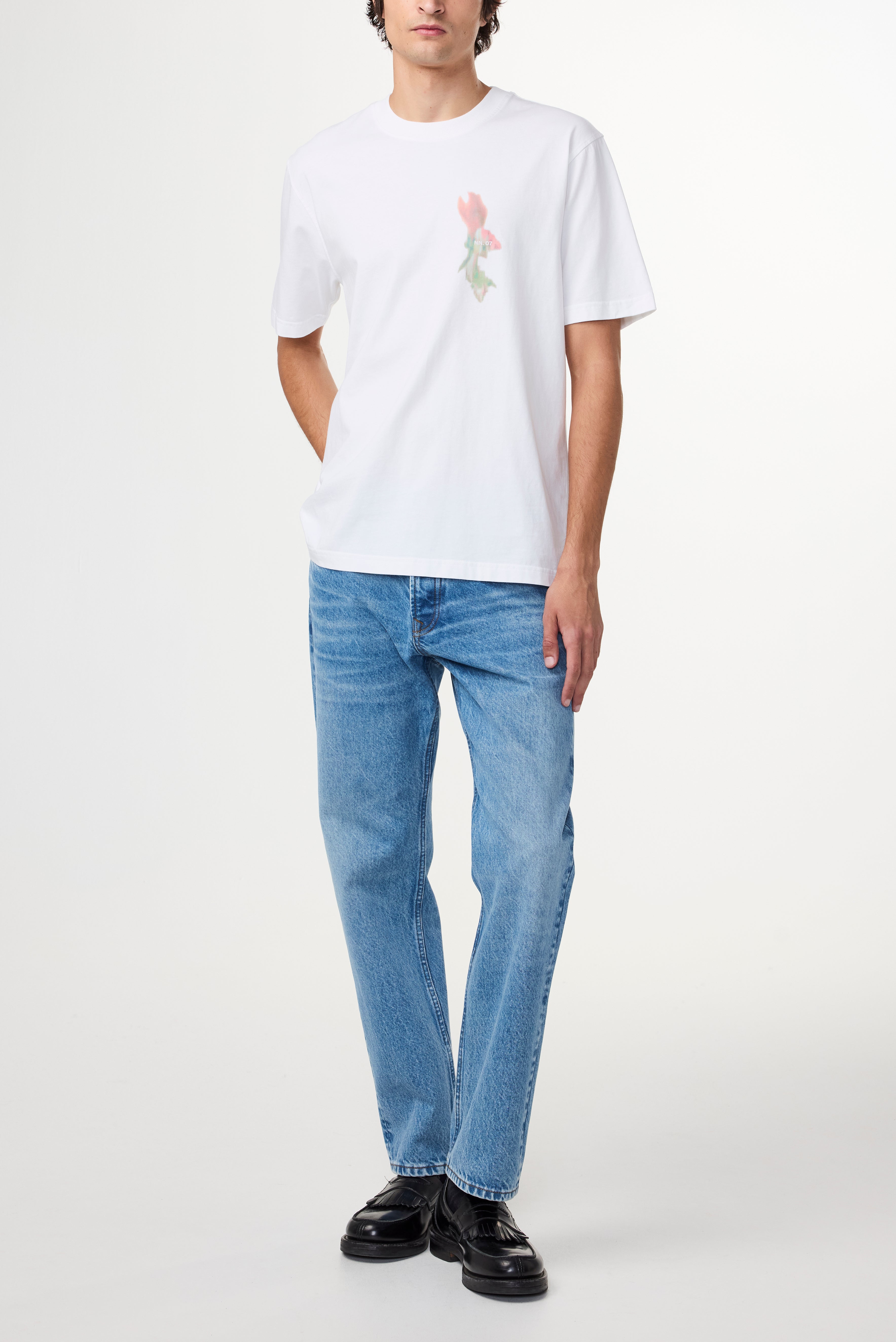 NN07 Adam Print Tee 3209
