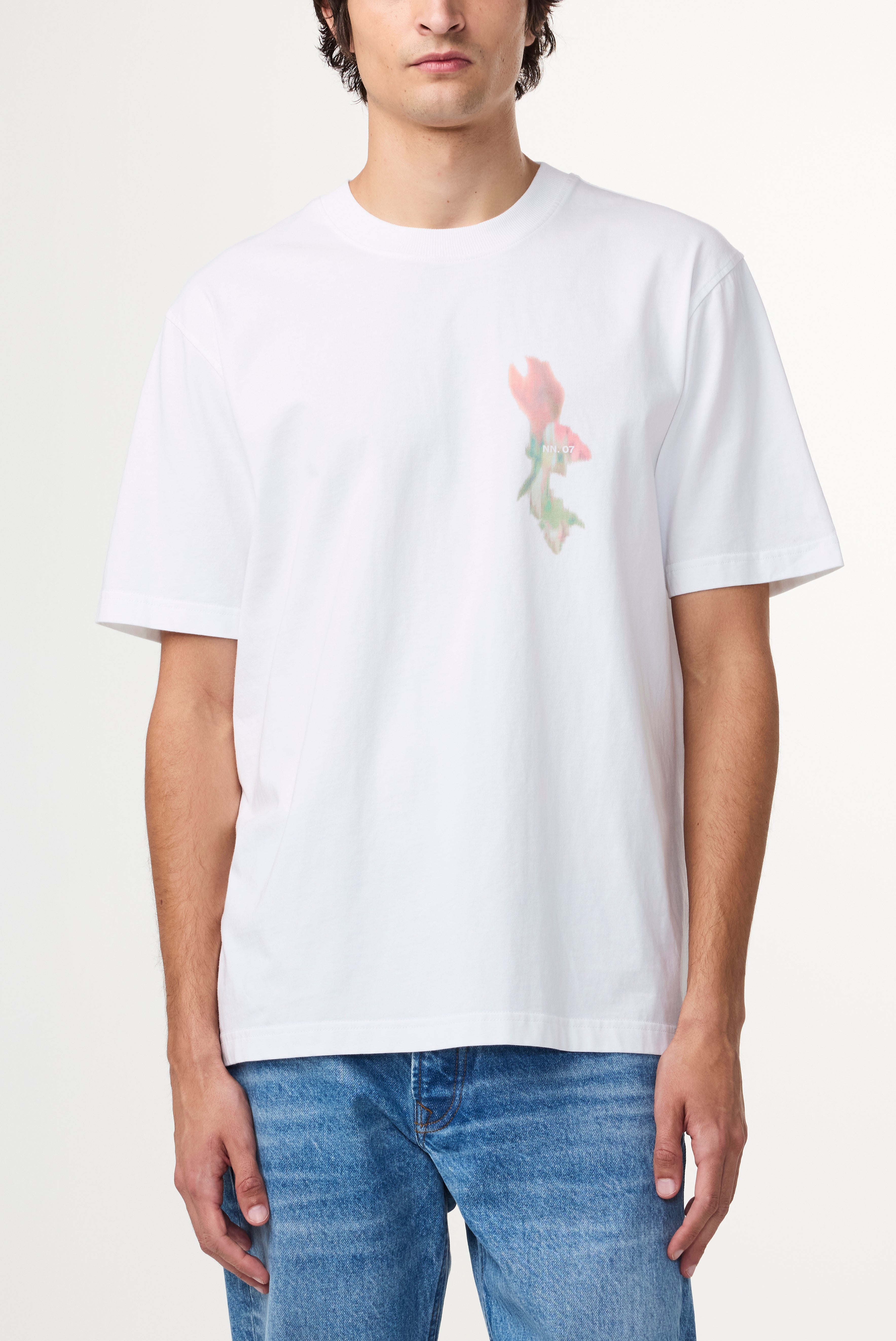 NN07 Adam Print Tee 3209
