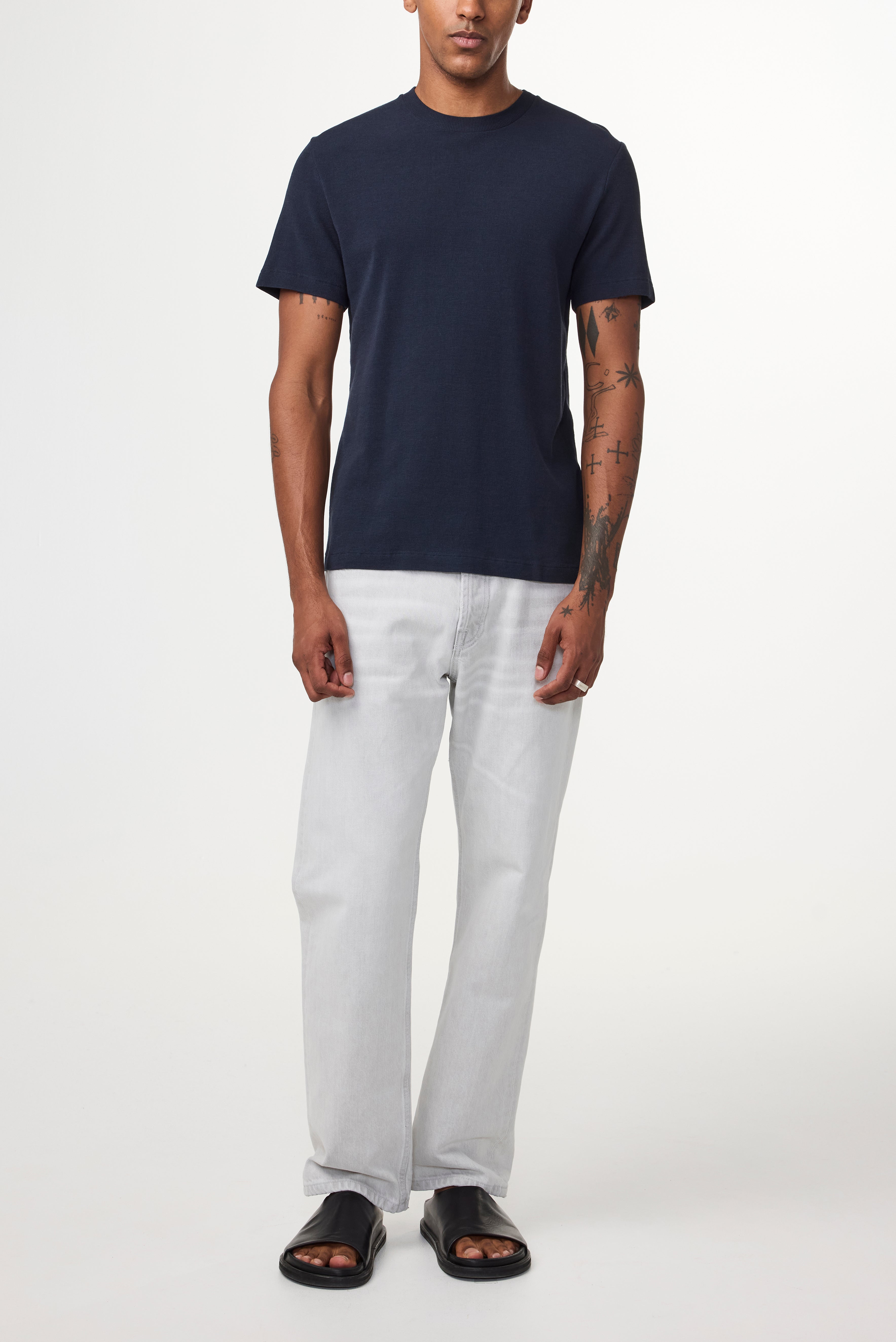 NN07 Clive Waffle Knit T-Shirt 3323