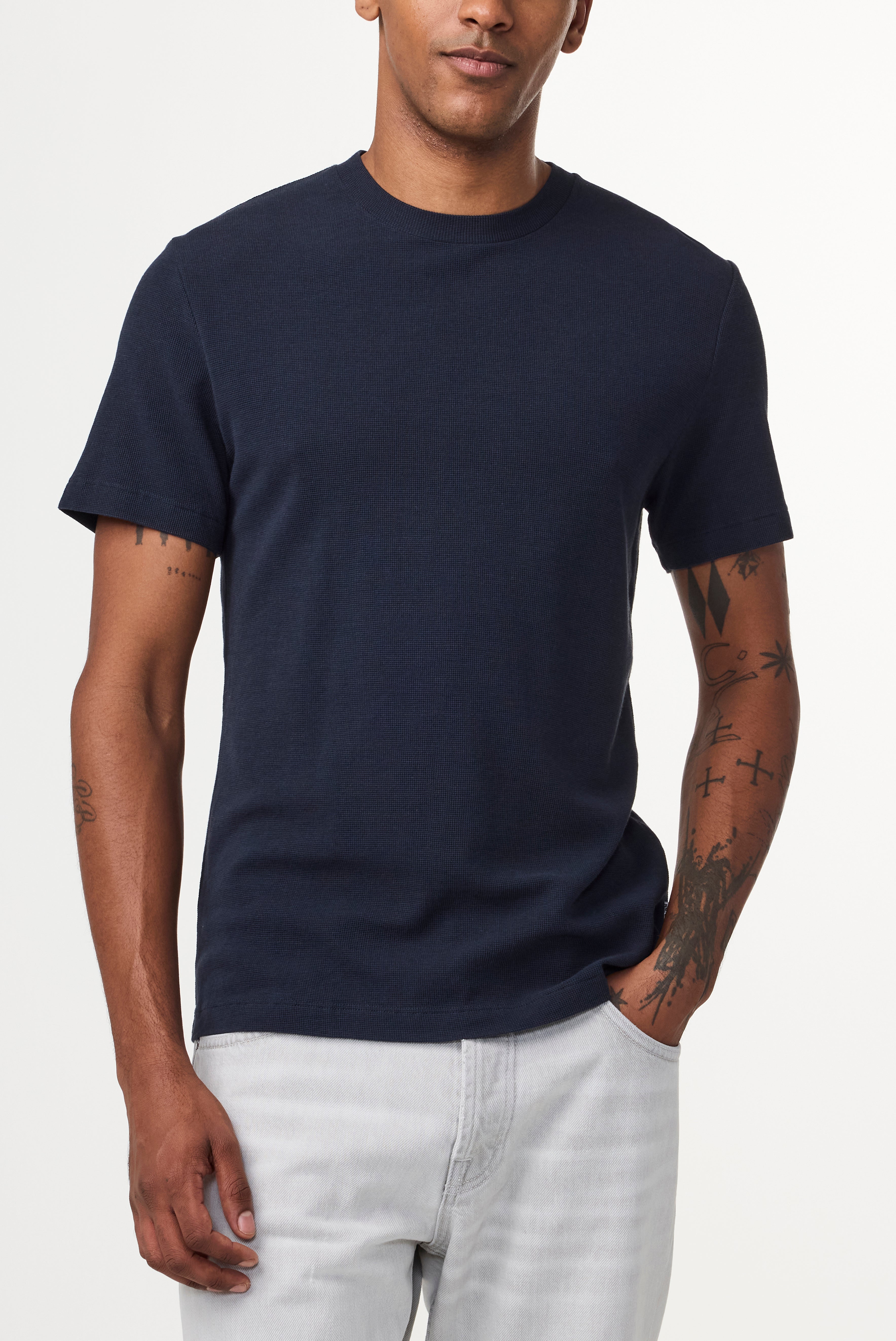 NN07 Clive Waffle Knit T-Shirt 3323