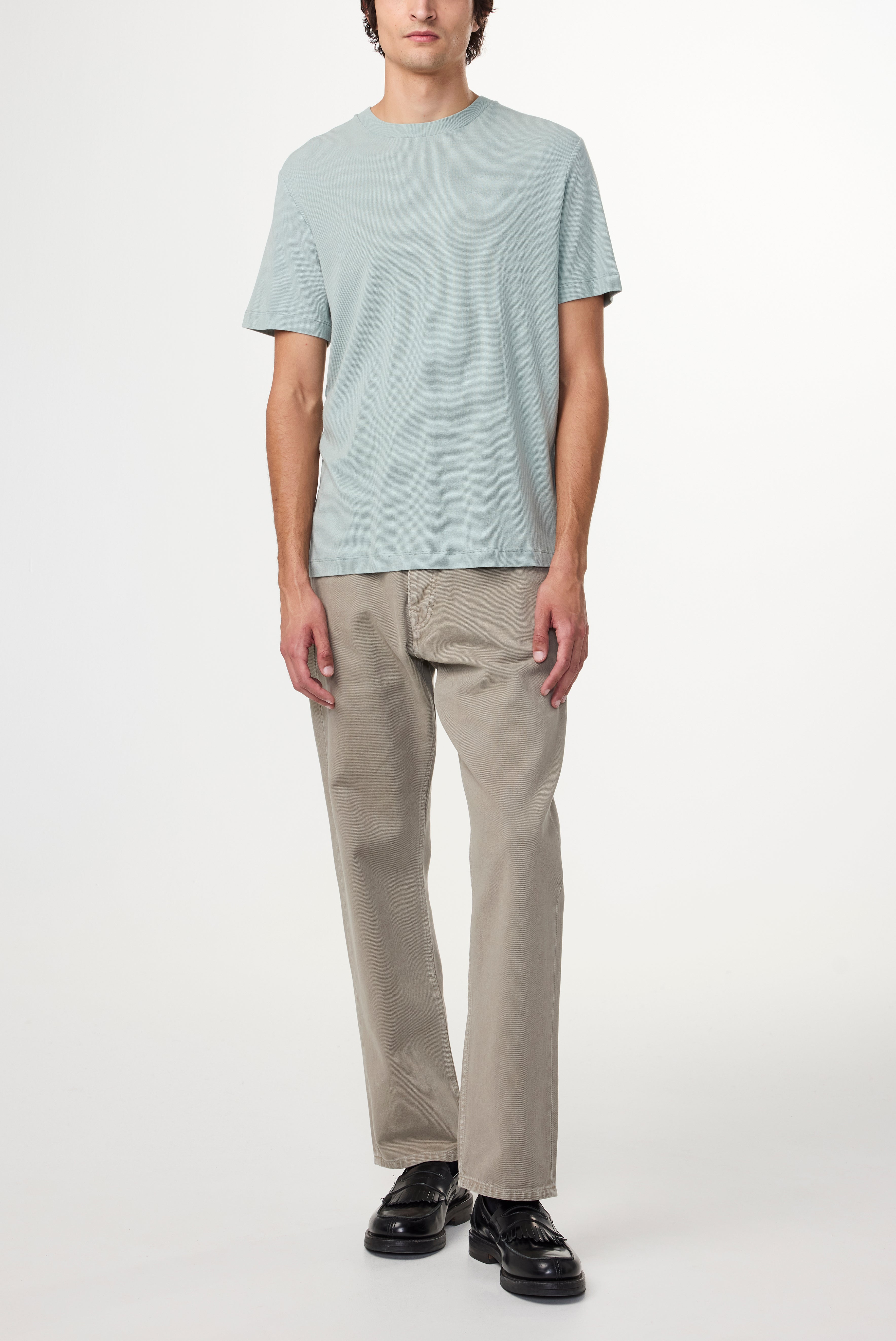NN07 Clive Waffle Knit T-Shirt 3323