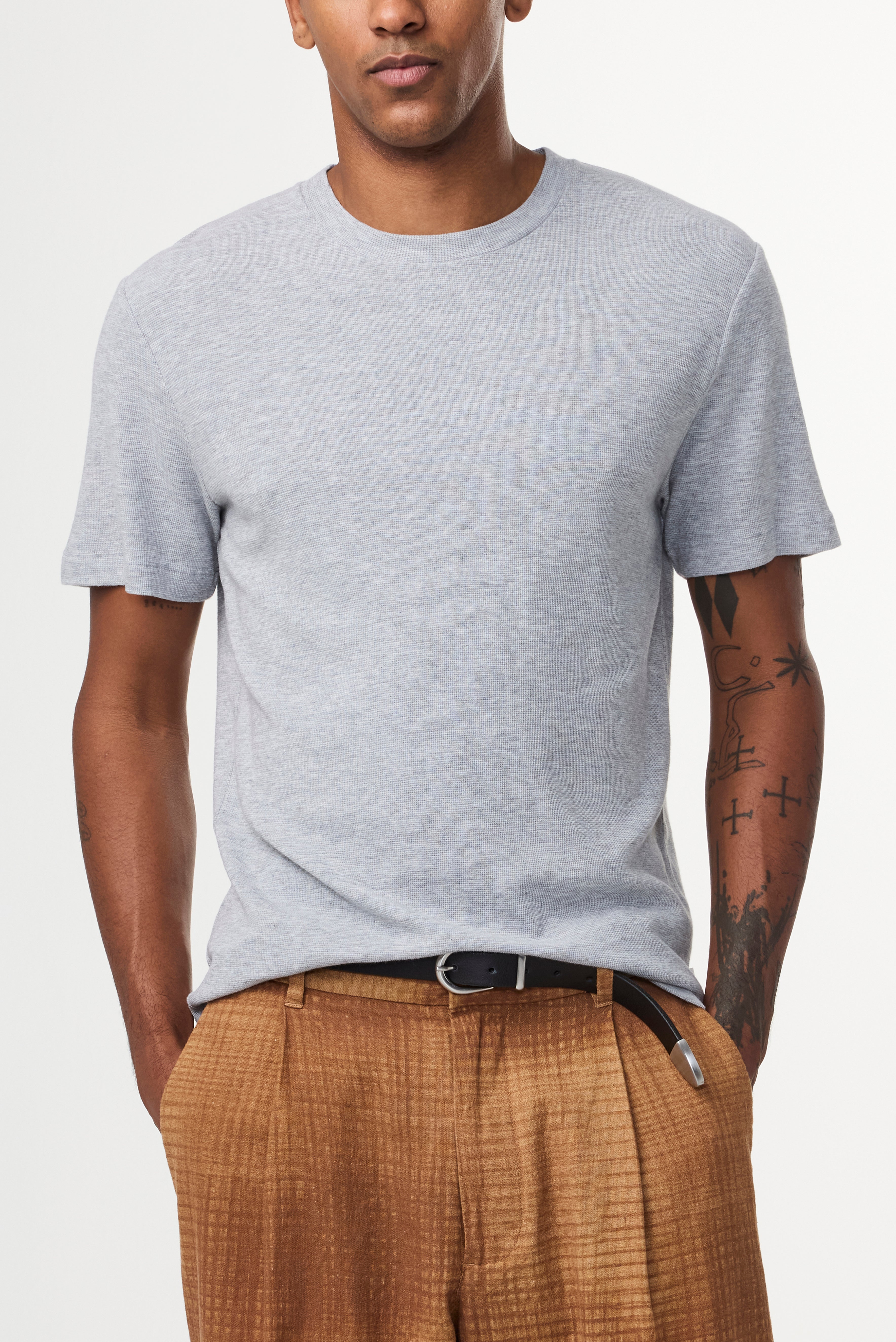 NN07 Clive Waffle Knit T-Shirt 3323